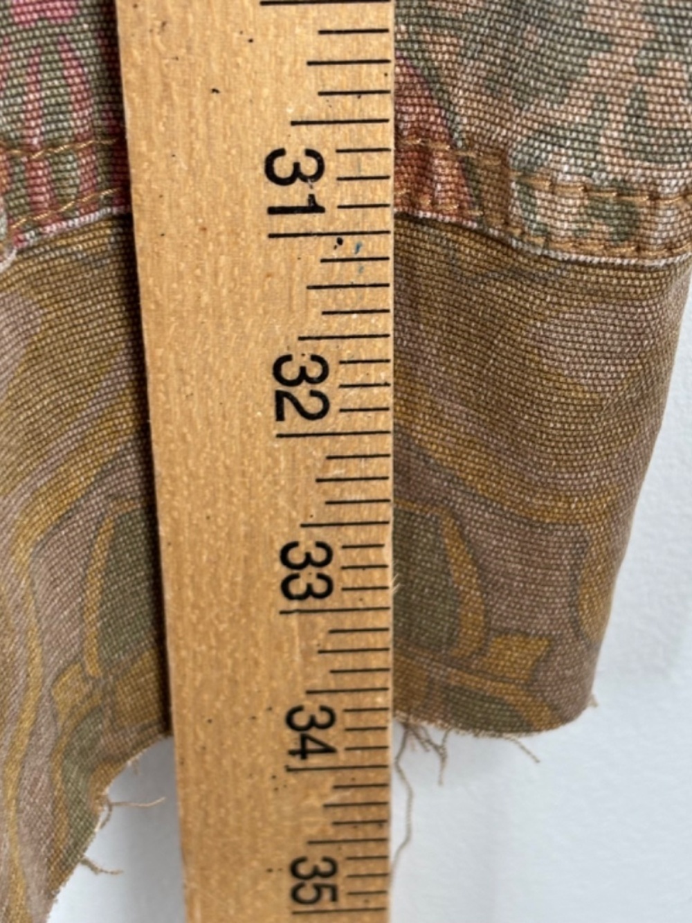 Pilcro Wanderer Overalls 27 DIY Shortalls Raw Hem CUT Brown Print Boho Cottage - Picture 8 of 14